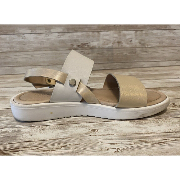 Guilias Palai Sandals Girls Pink Cream Size 8? Thick Straps Open Toe - Picture 7 of 12